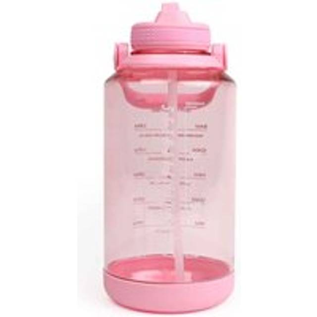 Phoenix Fitness 2L Motivational Water Bottle with Straw - Pink