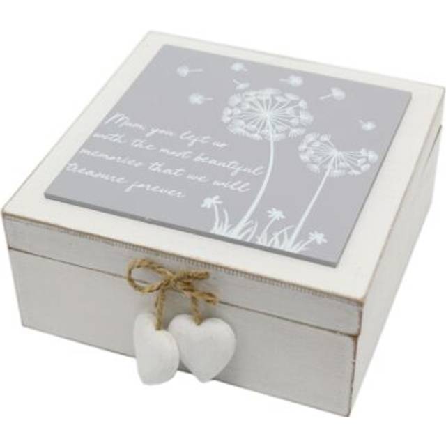 White Wooden Bereavement Keepsake In Loving Memory Box ~ Mum