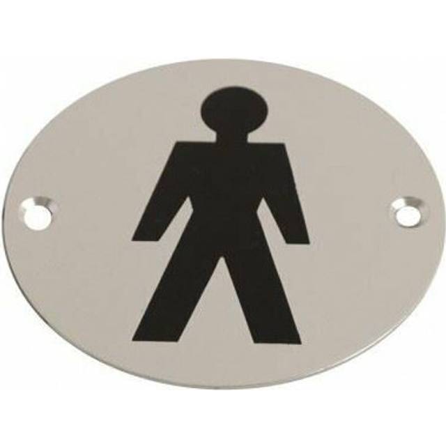 Dzina Toilet Door Sign 75mm Screen Printed SAA Male Pack of 1