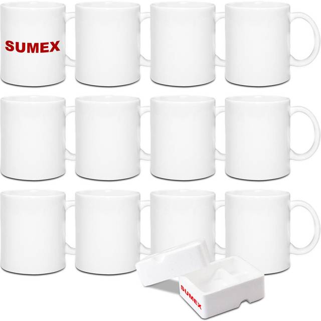Sumex 11oz Set of 12 Sublimation Blanks White Mugs,Sublimation Ceramic Mugs for Cofffee,Tea,Milk, Latte, Hot Cocoa