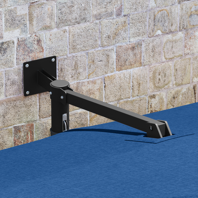vidaXL Garden Parasol Blue, Black 248.5 x 247.5 x 160 cm