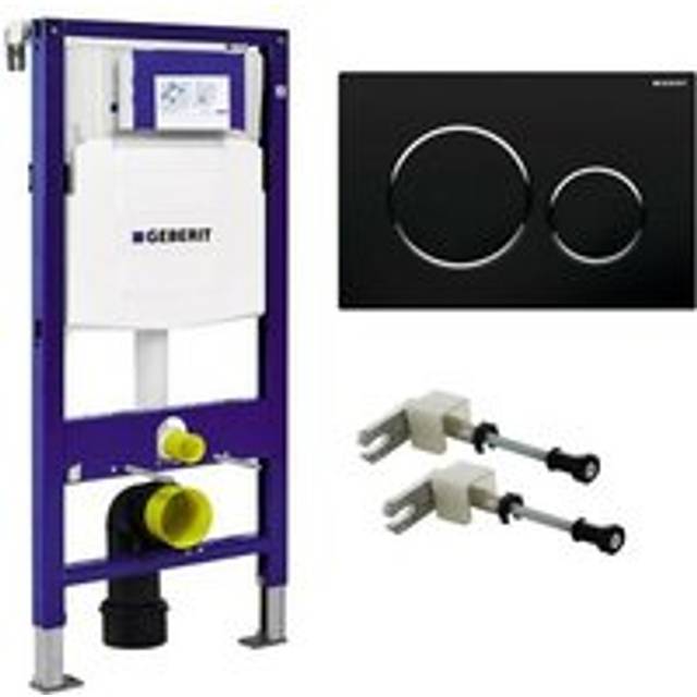 Duofix wc Frame 1.12m Dual Flush Cistern Frame UP320 Sigma20 Black Plate - Geberit