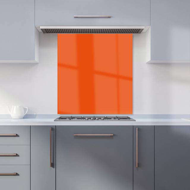 Warren Reed - Designer Flame Orange Kitchen Splashback W700Mm X H650Mm, Multi