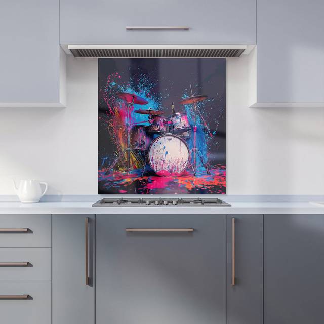 Warren Reed - Designer Drumbeat Colours Kitchen Splashback W700Mm X H750Mm, Multi