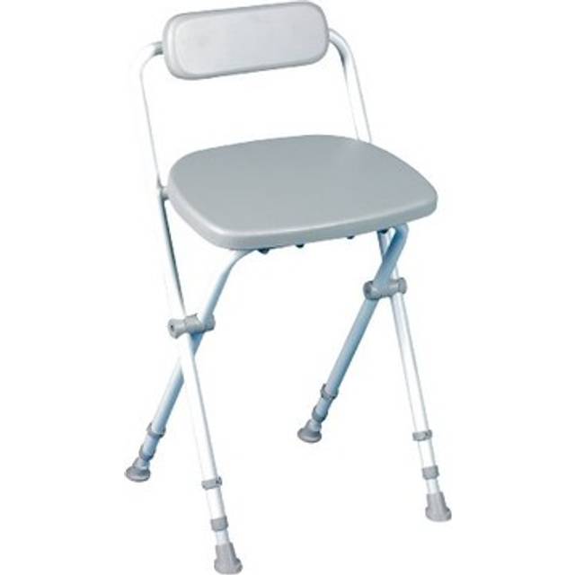 Sherwood folding backrest stool, height adjustable shower and bath