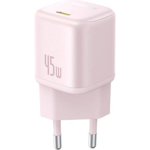 Baseus PicoGo GaN 45W Fast Charger, Type C Charger, Mini Portable Ultra Fast Charger for iPhone Xiaomi Samsung Tablet pink