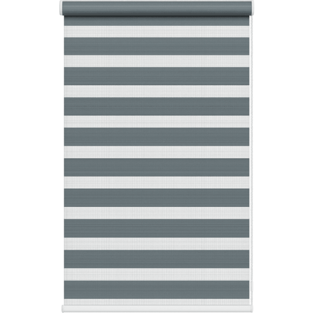 Slate Grey Day & Night Zebra Roller Blind (165cm drop) - 95cm - 45cm