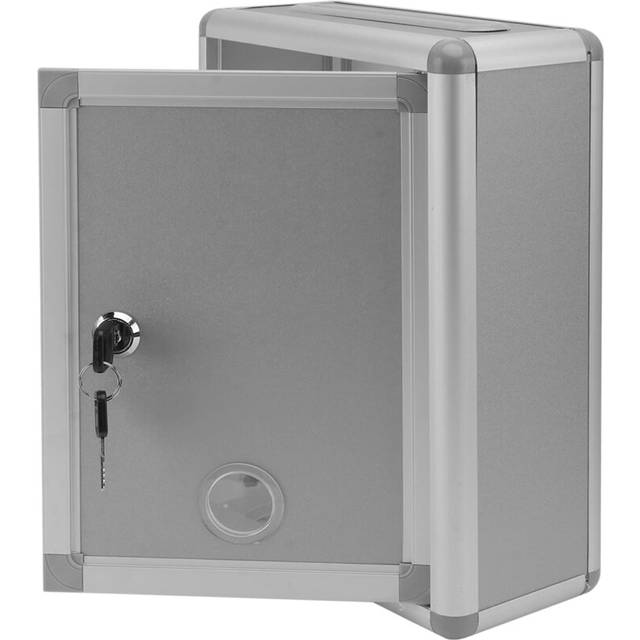 Small Suggestion Box Wall Mountable Mailbox Hanging Complaint Multi Purpose Aluminium Alloy Box with Lock Wall Package May Vary