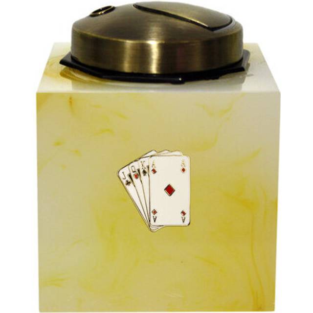 Poker playing cards table lighter