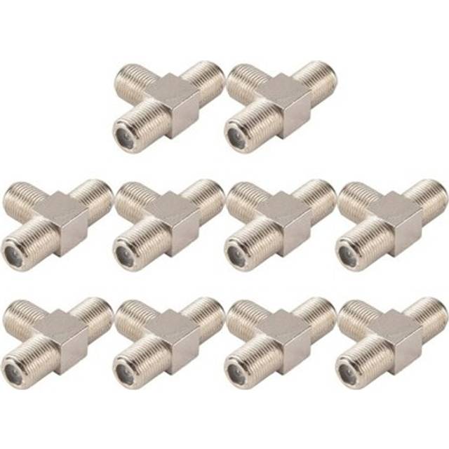 1x(10-pack 3-way F-type Coax Cable Splitter Combiner Female To 3 Female For6087