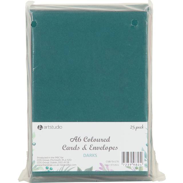 Coloured Cards and Envelopes A6 - Multicolour - White