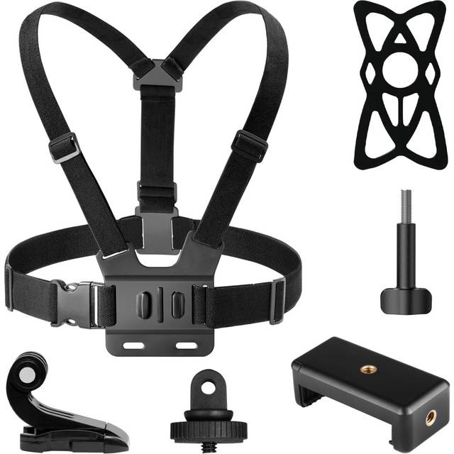 Chest Mount Harness, Action Cameras And Smartphone Accessories Kit For EK7000, Brave 4 And Other Action Cameras