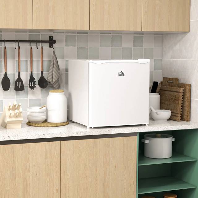 Homcom 35l Tabletop Freezer With Adjustable Temperature Wire Shelf White