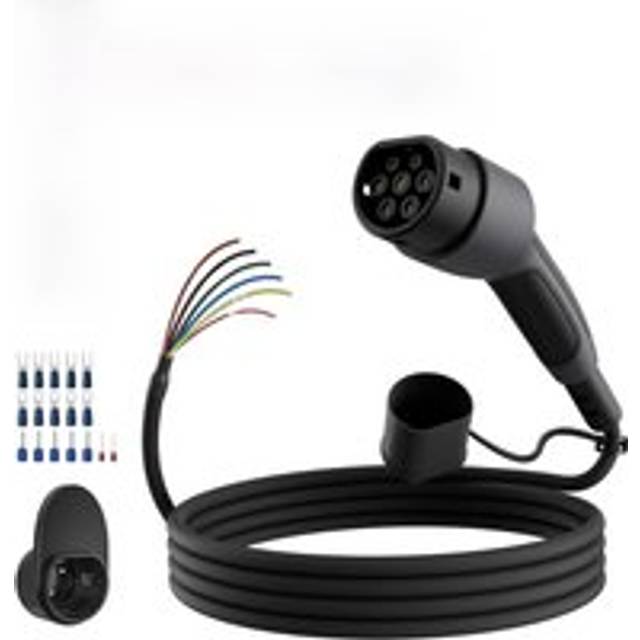 d&#xE9; Type 2 EV Car Charging Cable to Open End Wire 11kW 3phase 32A 5m 7.5m 10m 15m Extension Cable for Charging Station IP55 - 11kW 5M Cable