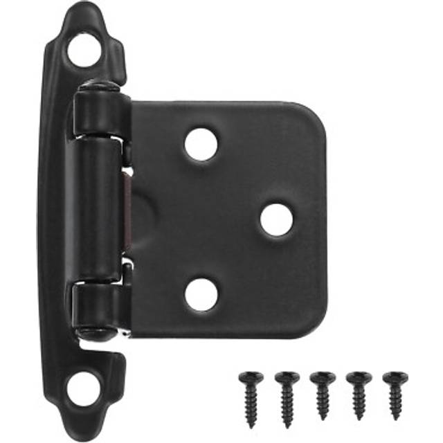1/2 Overlay Cabinet Hinges 6 Pcs Flush Mount Cabinet Door Hinges Black