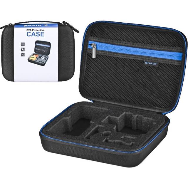 PULUZ Waterproof Travel Case for GoPro Hero12 /11 /10 /9 /8 /7 /6 /5, Insta360 Ace / Ace Pro, DJI Osmo Action 4, Medium 23x17x7cm
