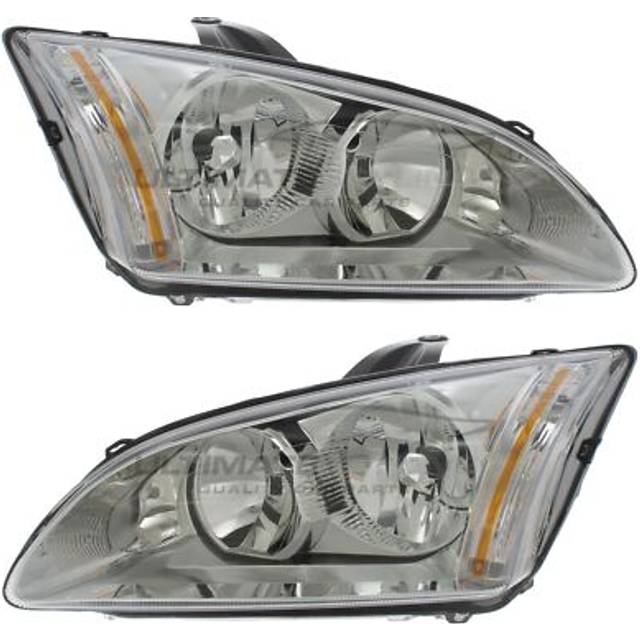 Headlights Ford Focus Mk2 2005-2008 Chrome Inner Headlamps 1 Pair Left & Right