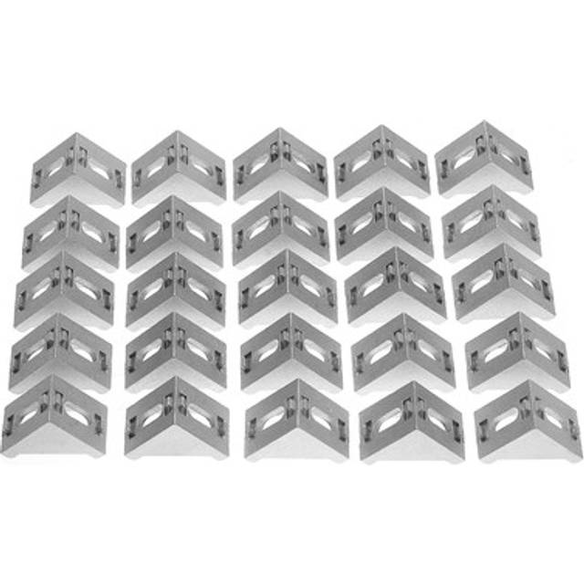 25pcs 4040 Aluminum L Shape Corner Bracket Right Angle Brace Fastener✈