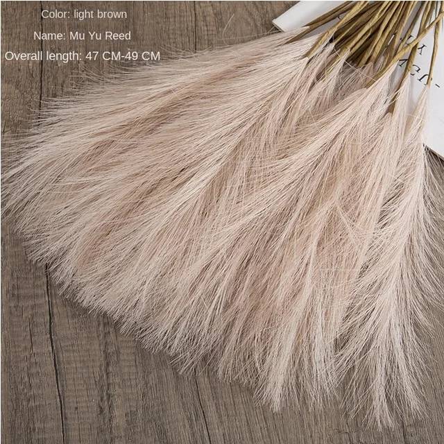 (1PCS, light B) 5/1pcs Pampas Grass Decor Fluffy Pampas Grass Bouquet Home Decor Dried Flowers for Wedding  Home Party Decorations