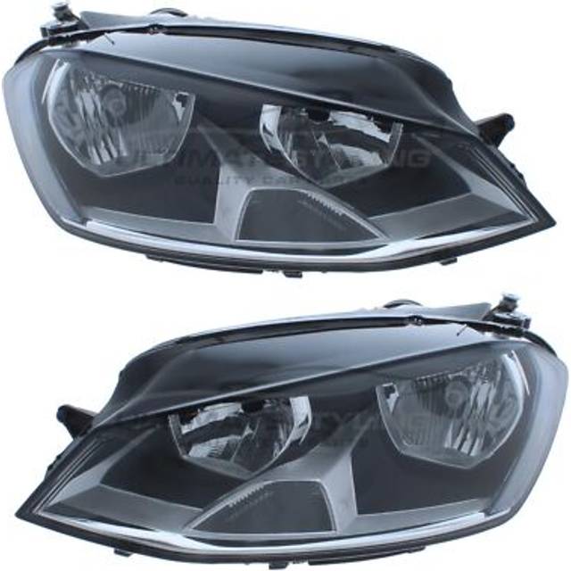 Headlights Vw Golf Mk7 2012-2017 Black Inner Headlamps Drivers & Passenger Side
