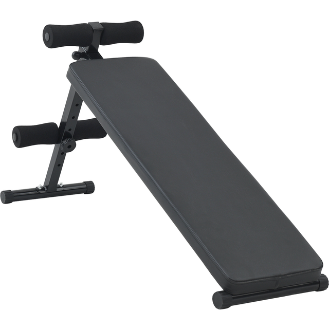 vidaXL Sit Up-bänk Svart 124 x 33.5 x 55 cm Pulverlackerad stål