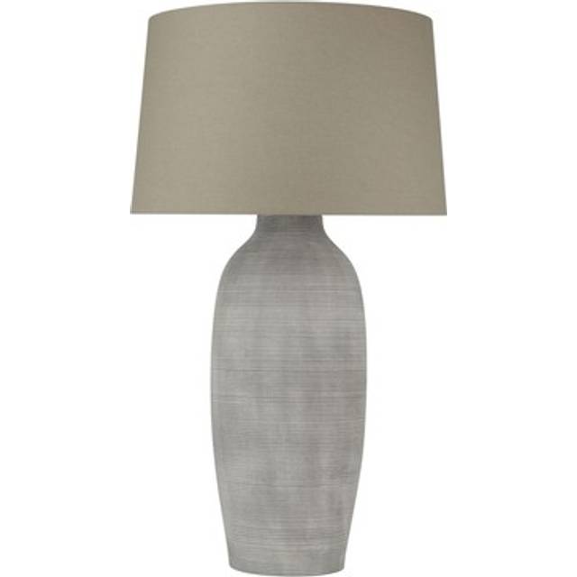 Athena Olpe Ceramic Table Lamp (UK Plug) - Stone - One Size