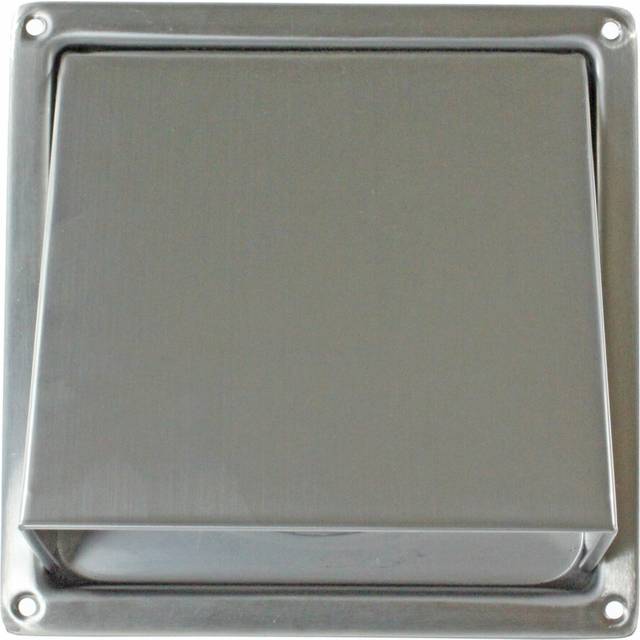 "Stainless Steel External Wall Air Vent Non Return Flap Outlet (6"" / 150mm)"