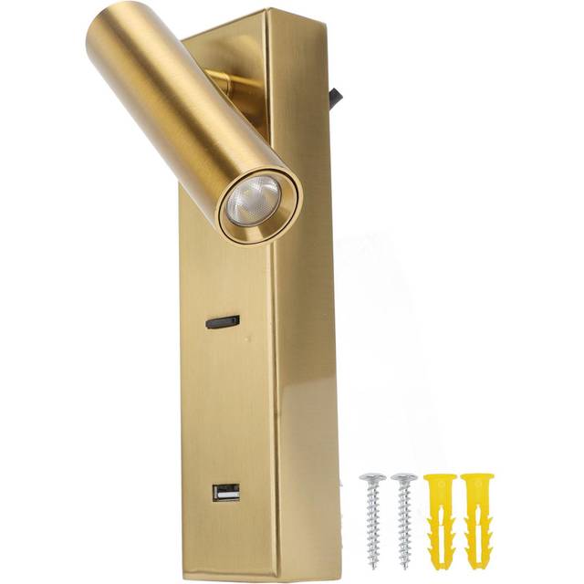 LED Wall Mounted Reading Light Simple Rechargeable Adjustable Angle Bedroom Wall Lamp for Hotel