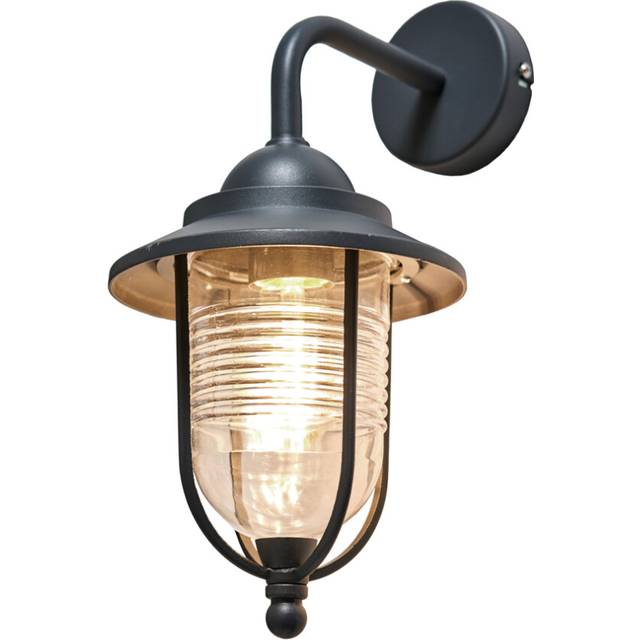 Litecraft Carlo Wall Light Outdoor Fisherman IP44 Lantern - Anthracite
