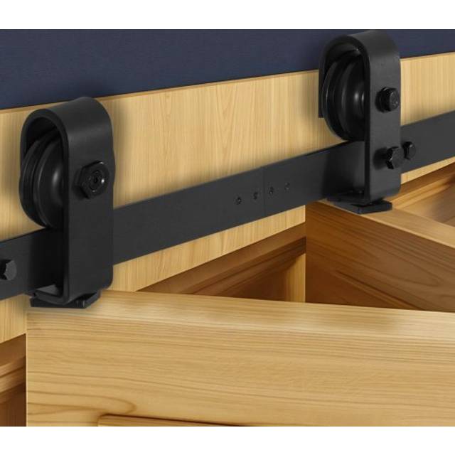 VEVOR Bi-Folding Sliding Barn Door Hardware Track Kit 40" for Two 18" Doors