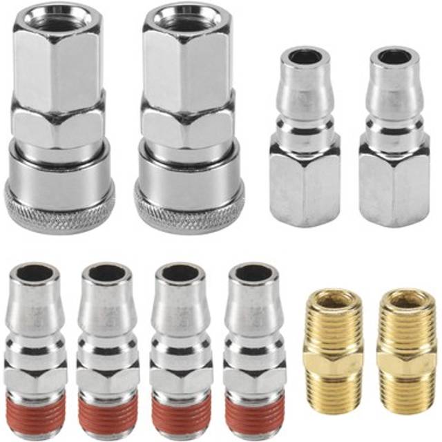 10pcs 1/4 Inch Air Line Hose Compressor Fitting Connector Coupler 6413