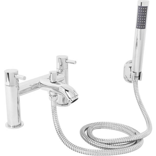 Modern Chrome Bath Shower Mixer Tap with Hand Held Shower Head Set