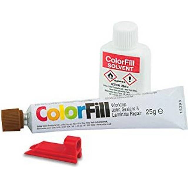 ColorFill Worktop Joint Sealant/Repairer and Solvent - Mid Oak (CF056)
