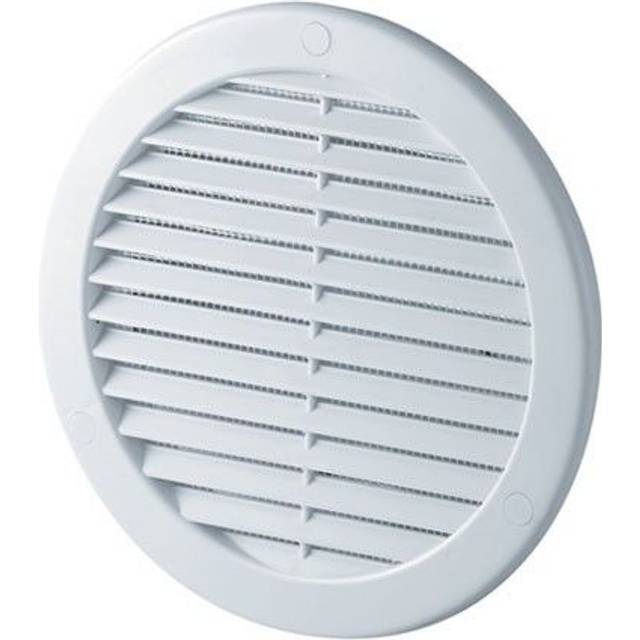 White Round Air Vent Grille 100mm With Fly Screen Circle Duct Ventilation Cover