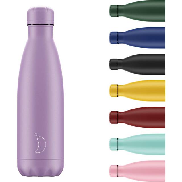 Chilly's Water Bottle - Stainless Steel and Reusable - Leak Proof, Sweat Free - Pastel - All Purple, 500ml