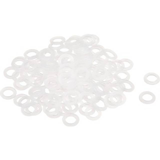 120pcs M6 Nylon Flat Washers 6mm Id 10mm Od 1mm Thick, White