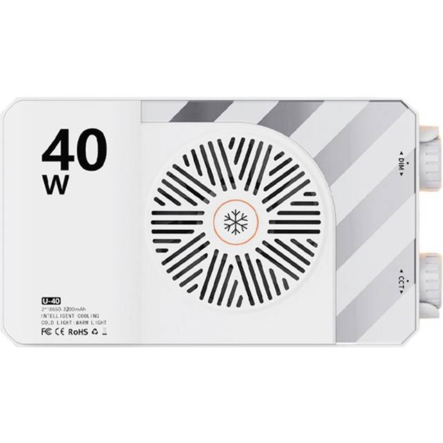 40W Video Camera Light RGB Full Color Pocket Mini Portable Outdoor High Brightness Fill Fan Cooling Dimmable