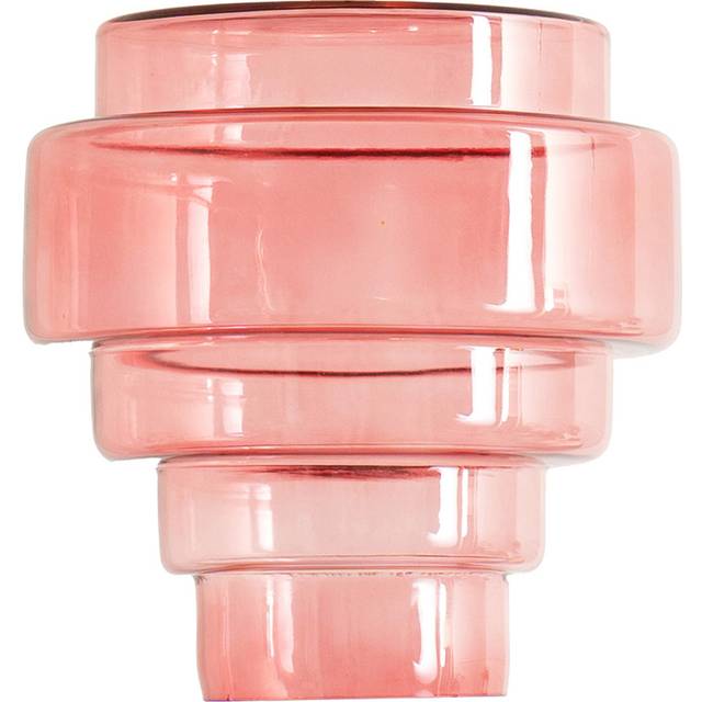 Lane Glass 5 Tier Layered Easy Fit Ceiling Pendant Lamp Shade - Bright Pink - One Size