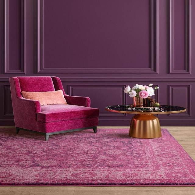 Asiatic London Muse Heritage Pink MU28 Modern Pink Rug - 160x230cm