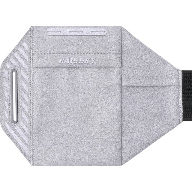 (Slevee Grey) Zipper Bag Running Sport Armbands For iPhone 14 13 12 11 Pro Max GYM Workout Arm Band Phone Pouch For Xiaomi 12