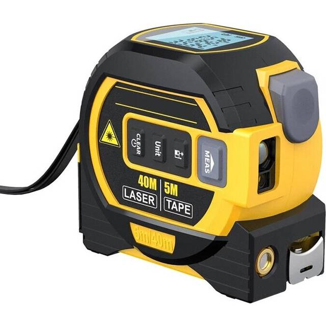 (40M) 40M/60M Digital Laser Distance Meter 5M Tape Measuring Laser Reticle 3 In 1 Electronic Roulette Stainless Tape Measure Rangefinders
