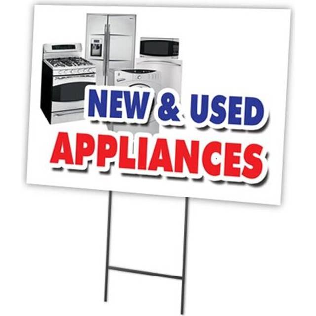 SignMission C-1216-DS-New & Used Appliances 12 x 16 in. Yard Sign & Stake - New & Used Appliances