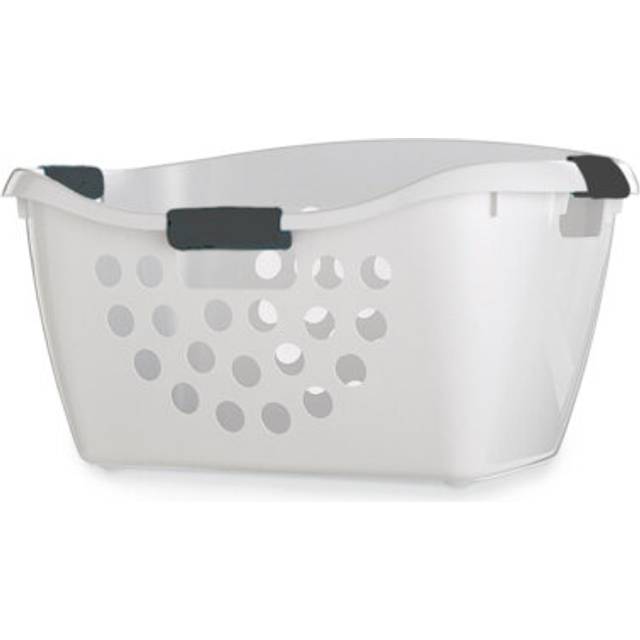 Lakeland Easy Load White Plastic Laundry Washing Basket 50L