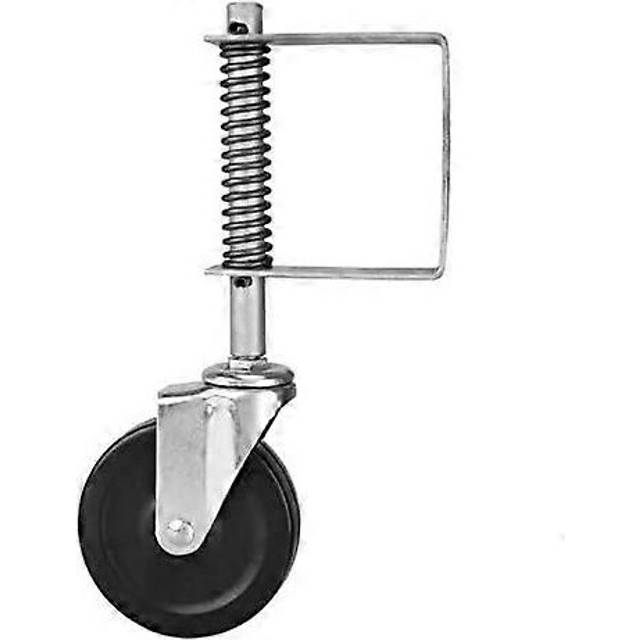 (As show, One size) Rubber Gate Wheel Spring Loaded Swivel Caster Heavy Duty 220lbs Load Capacity4&quot; -1pc
