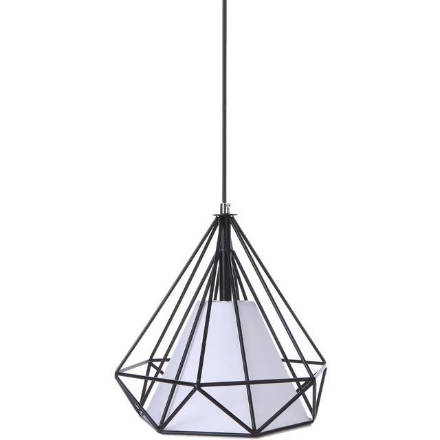 Art Deco Birdcage Pendant Lights Iron Minimalist Pyramid Lamp Bulb Lighting