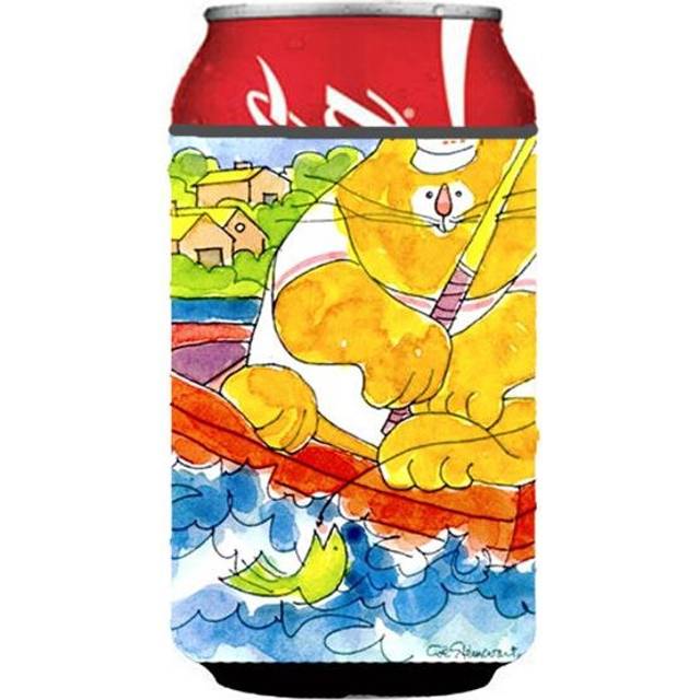 Big Orange Cat Fishing Can Or Bottle  Hugger
