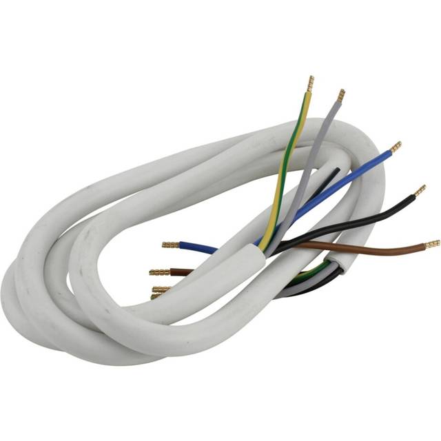 Cooker connection cable H05VV-F 5G 2.5 mmÂ², 2 m, white, for low and medium mechanical stress