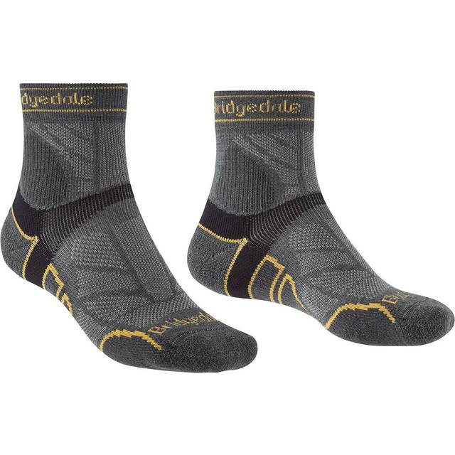 Bridgedale Mens Trail Run Light T2 3/4 Merino Running Socks - Black
