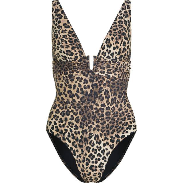 Hunkemöller Animalia baddräkt utan bygel, leopard, Storlek: L, Kvinnor
