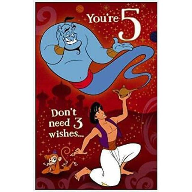 Uk Greetings Disney Aladdin Age 5 Birthday Card 622105
